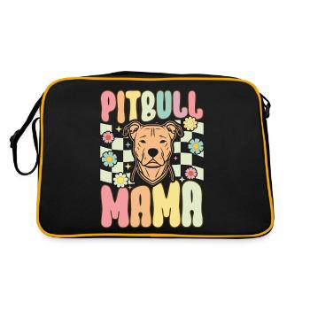 Groovy Pitbull Maman Amoureuse des chiens - Sac Retro - noir/or - Dos