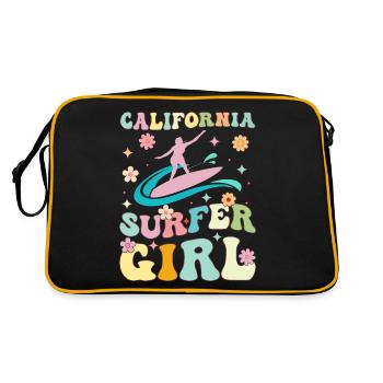 Groovy Surfing Fille Surfeuse - Sac Retro - noir/or - Dos