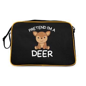 Imagine I'm a deer Halloween - Retro Bag - black/gold - Back