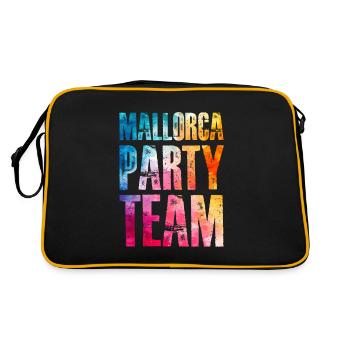 Majorque Party Team Coloré - Sac Retro - noir/or - Dos