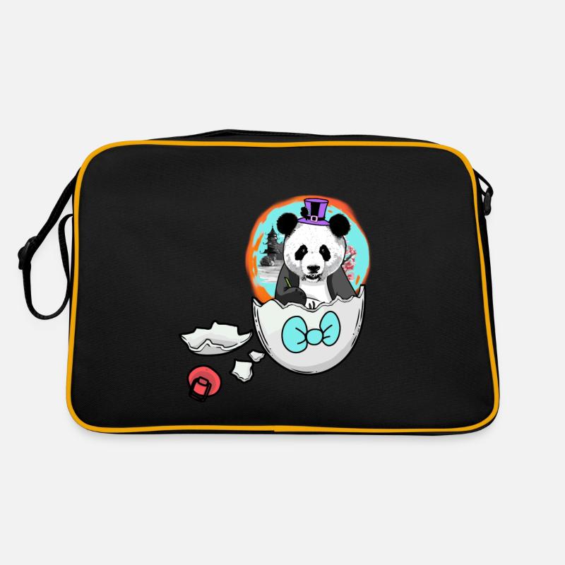 Fantasy Pandabär Panda Bären Bär Retro Tasche