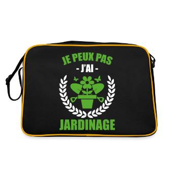 Je Peux Pas J'ai Jardinage - Sac Retro - noir/or - Dos