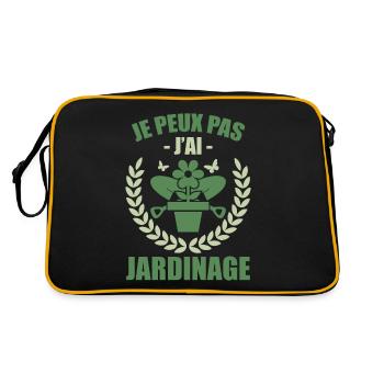 Je Peux Pas J'ai Jardinage - Sac Retro - noir/or - Dos