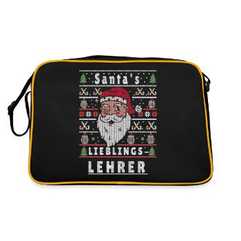 Noël moche LE PROFESSEUR PRÉFÉRÉ DU PÈRE NOËL - Sac Retro - noir/or - Dos