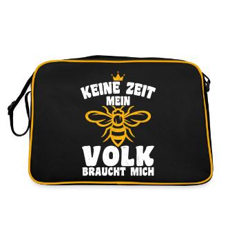 Pas le temps, mon peuple a besoin de moi - Sac Retro - noir/or - Dos