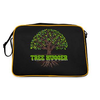 Umweltschützer Naturliebhaber - Retro Tasche - Schwarz/Gold - Hinten