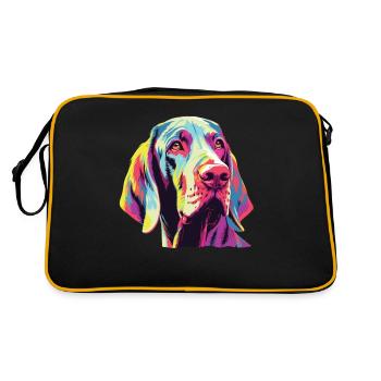 Aquarelle colorée Bracco Italiano - Sac Retro - noir/or - Dos