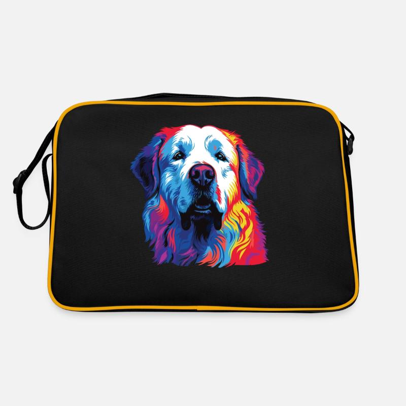 Aquarelle colorée Kuvasz Sac Retro