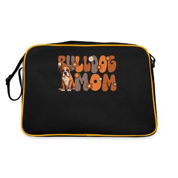 Bouledogue américain Groovy Maman bouledogue américain - Sac Retro - noir/or - Dos