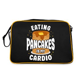 Amateur de crêpes Les enfants mangent des crêpes - Sac Retro - noir/or - Dos