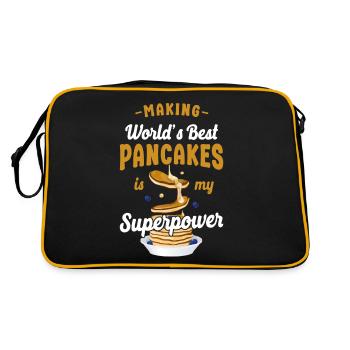 Pancake Lover Kids Making World's - Retro Bag - black/gold - Back