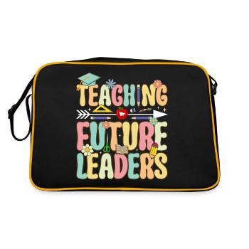 Groovy Teacher Job School Teacher - Retro Bag - black/gold - Back