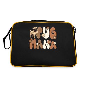 Pug Groovy Pug Mom - Retro Bag - black/gold - Back