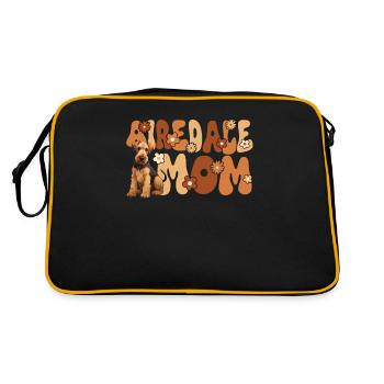 Airedale Terrier Groovy Maman Airedale - Sac Retro - noir/or - Dos