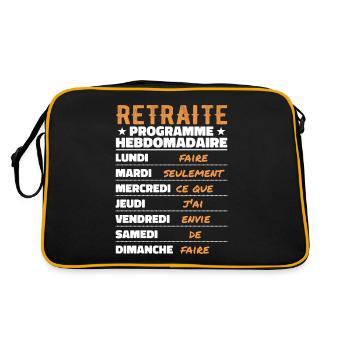Retreat Weekly Retreat Funny Retreat Program - Retro Bag - black/gold - Back
