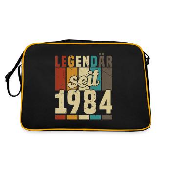 Legendär seit 1984 - Retro Tasche - Schwarz/Gold - Hinten