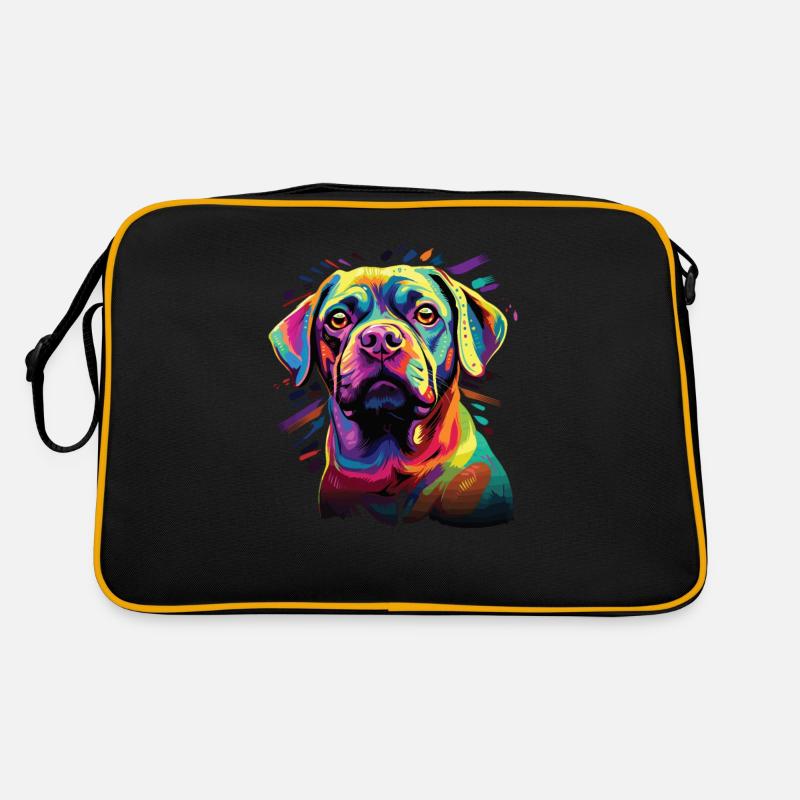 Puggle coloré aquarelle Sac Retro