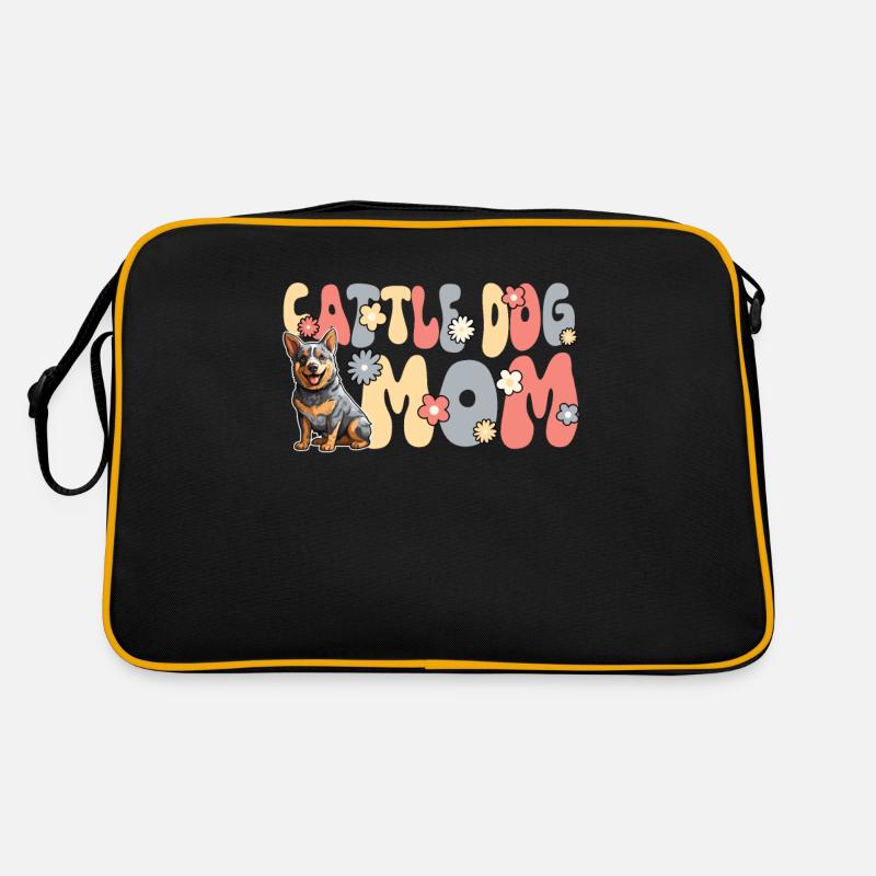 Australian Cattle Hund Groovy Heeler mom Retro Tasche