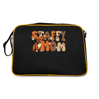 Staffordshire Bull Terrier Groovy Staffy Mom - Retro Bag - black/gold - Back