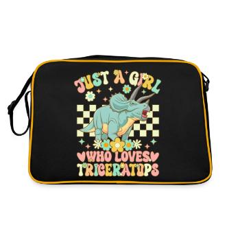 Groovy Dinosaur - Retro Bag - black/gold - Back
