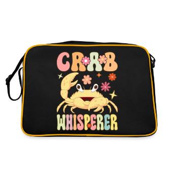 Groovy Crab Lovers Seafood Lovers - Retro Bag - black/gold - Back