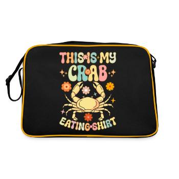 Groovy Crab Lovers Seafood Lovers - Retro Bag - black/gold - Back