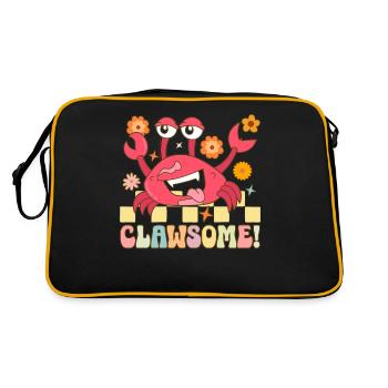 Groovy Crab Lovers Seafood Lovers - Retro Bag - black/gold - Back