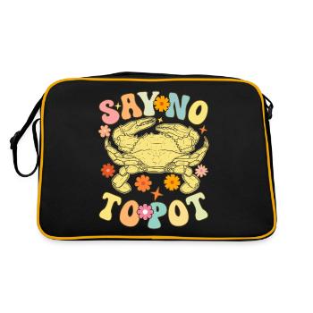 Groovy Crab Lovers Seafood Lovers - Retro Bag - black/gold - Back
