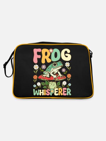Groovy Frog Lovers - Retro Bag - black/gold - Back