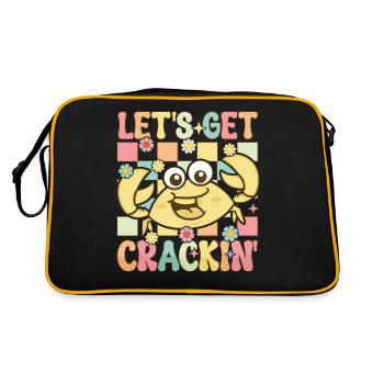 Groovy Crab Lovers Seafood Lovers - Retro Bag - black/gold - Back