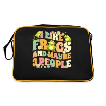 Groovy Frog Lovers - Retro Bag - black/gold - Back