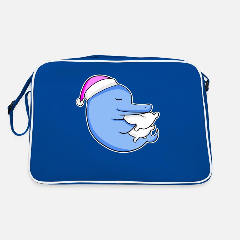 Delfin Müde Ausschlafen Schlafen Mädchen Retro Tasche