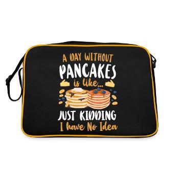Amoureux des crêpes Les enfants Une journée sans - Sac Retro - noir/or - Dos