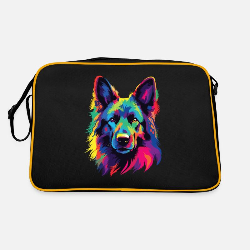 Wasserfarben Farbenfroher Belgian Tervuren Retro Tasche