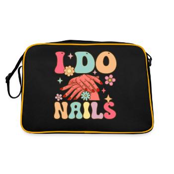 Groovy Nail Tech Nail Artist - Retro Bag - black/gold - Back