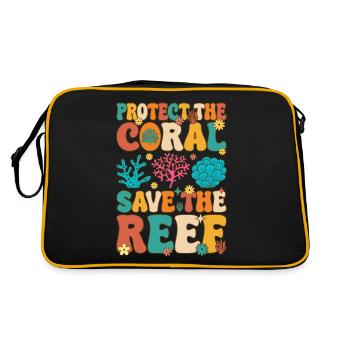 Coral Reef Coral Aquarium - Retro Bag - black/gold - Back
