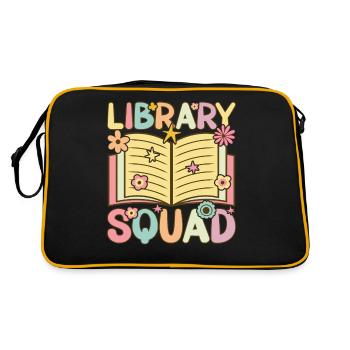 Groovy Book Reader Librarian - Retro Bag - black/gold - Back