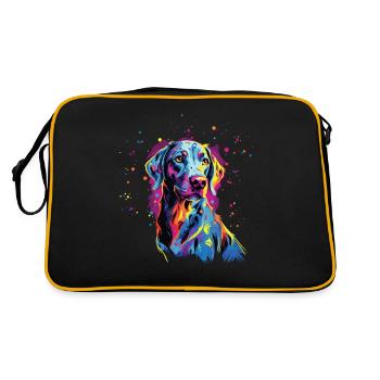 Aquarelle colorée Louisiane Catahoula - Sac Retro - noir/or - Dos