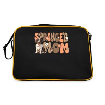 Springer Spaniel Groovy Springer Mom - Retro Bag - black/gold - Back