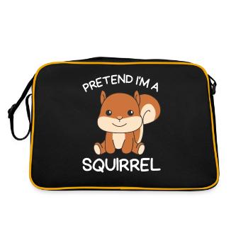 Imagine I'm a Squirrel Halloween - Retro Bag - black/gold - Back