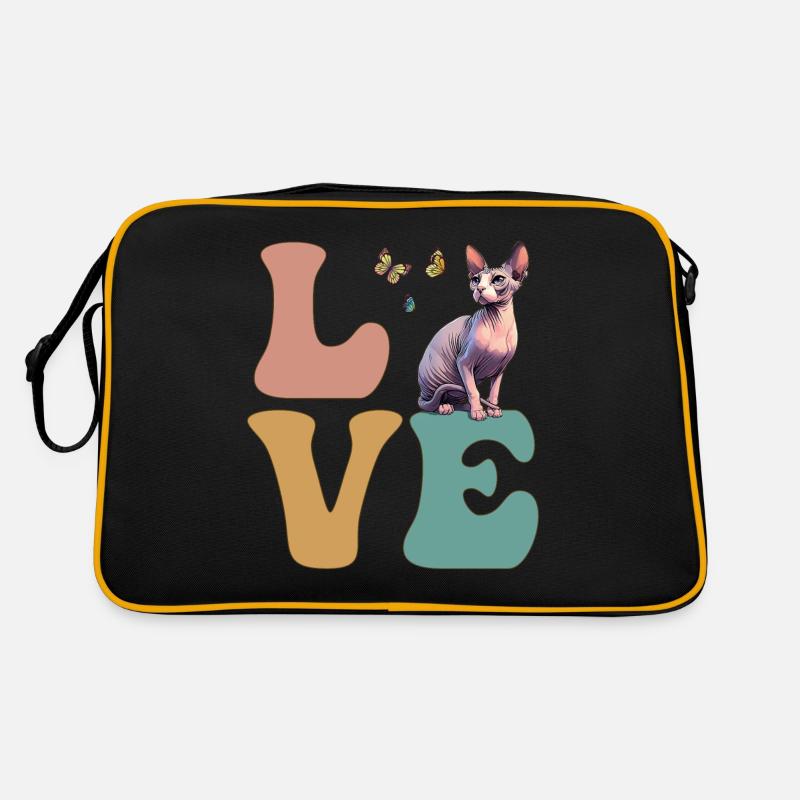LIEBE Sphynx-Katze Retro Tasche