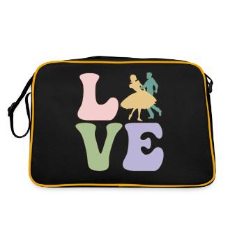 LOVE Danse carrée - Sac Retro - noir/or - Dos