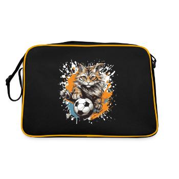 Équipe sportive de football chat - Sac Retro - noir/or - Dos