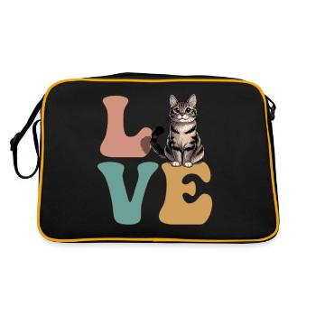 LOVE Chat tigré Chat orange - Sac Retro - noir/or - Dos