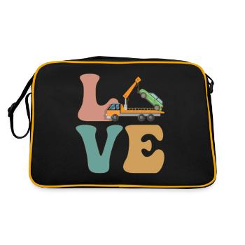 LOVE Tow Truck Driver Towing Service Towing Service - Retro Bag - black/gold - Back