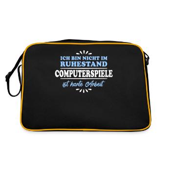 Retirement Pensioner Pensioner Computer Gamer - Retro Bag - black/gold - Back