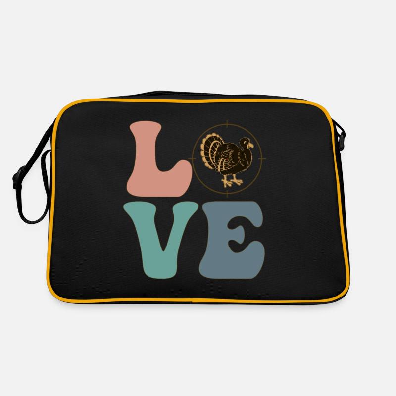 LOVE Turkey Hunter Truthahnjagd Retro Tasche