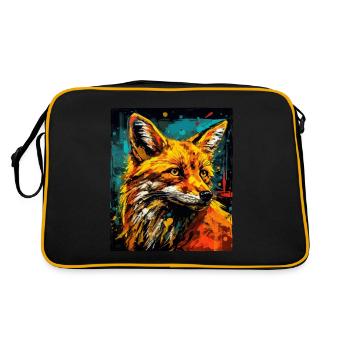 Fox Portrait - Retro Bag - black/gold - Back
