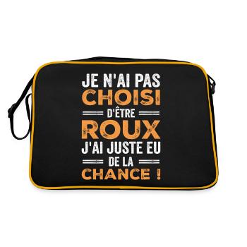 Humour Roux Chance Citation - Sac Retro - noir/or - Dos