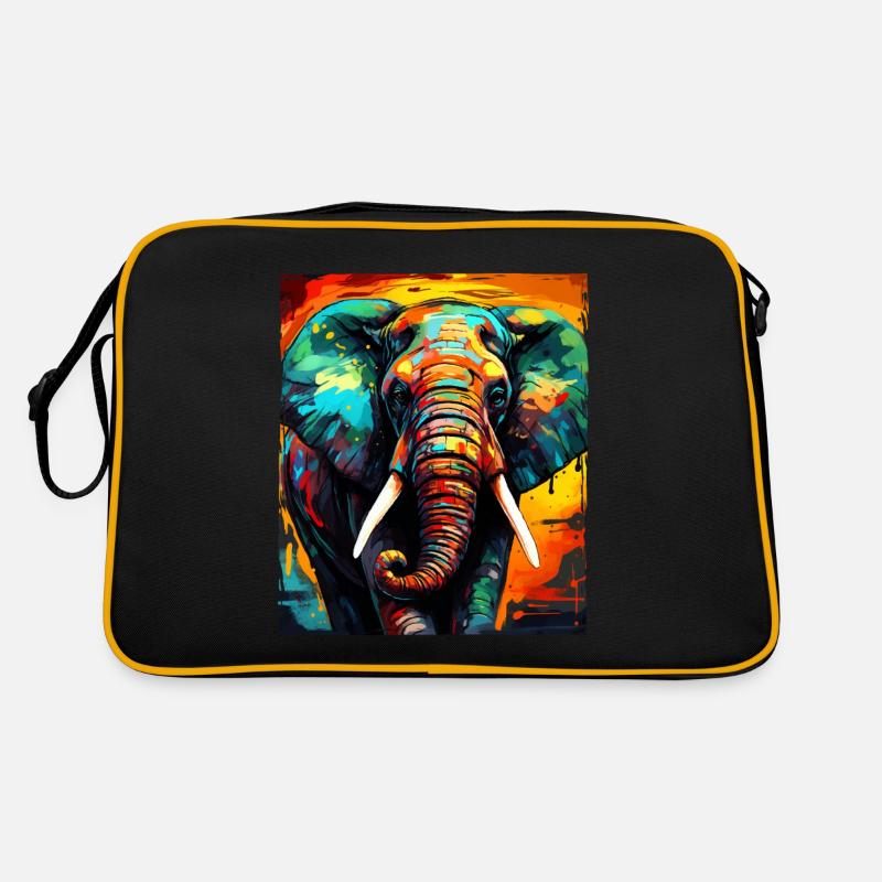 Portrait d’éléphant Sac Retro